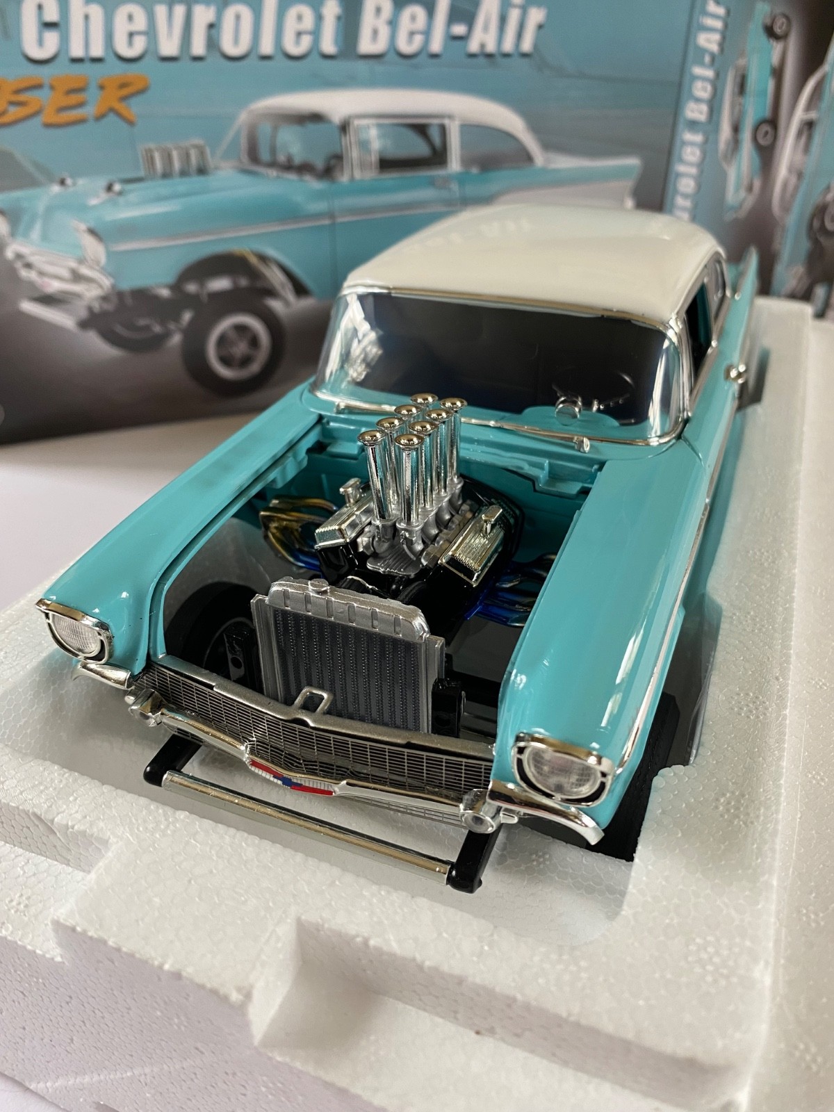 ACME 1/18 1957 Chevy Bel Air Gasser Blue/White A1807017 New GMP 498 **Last One**