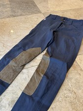 Navy Womens Jodhpurs Breeches Size 24 with Beige Knee Patches