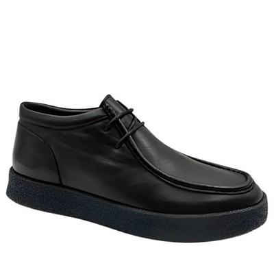 La Conte Herren Schwarze Lederstiefeletten Freizeit LAC3969-25220