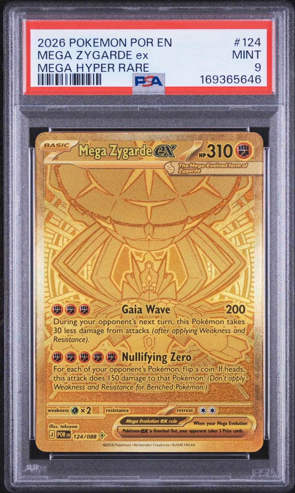 2026 POKEMON POR EN-PERFECT ORDER MEGA HYPER RARE #124 MEGA ZYGARDE EX PSA 9