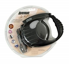 Avenue Design Black Retractable Tape Leash SMALL For Dogs Up To 35 lbs