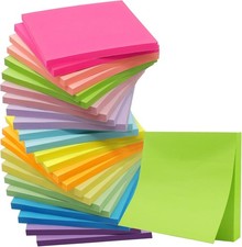 24 Pads Sticky Notes 3X3 in Post, 12 Bright Colors Self-Stick Note Pads It, St