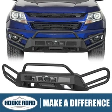 Hooke Road Steel Front Bumper w/Tube Bull Bar for Chevrolet Colorado 2015-2020