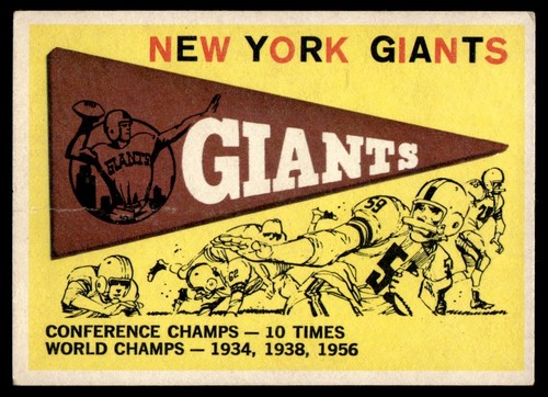 New York Giants [Pennant Card] #53 1959 Topps card
