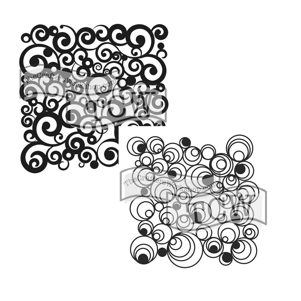 Crafter's Workshop 6x6 Inch 'Mod Spirals' Stencil Template For Mixed Media & Scrapbooking