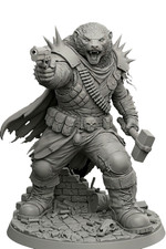 MANBADGER GUNSLINGER Resin Mini D D 3D Printed western TTRPG Miniature 50mm