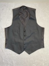 Kenneth Cole Reaction Men's Dark Gray Dress Vest size large