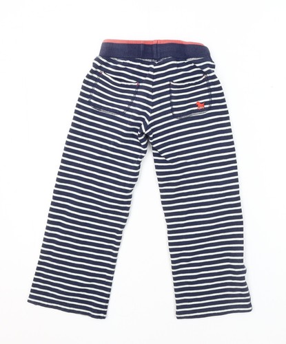 Mini Boden Girls Blue Striped Trousers 7 Years Casual Wear - Picture 2 of 12