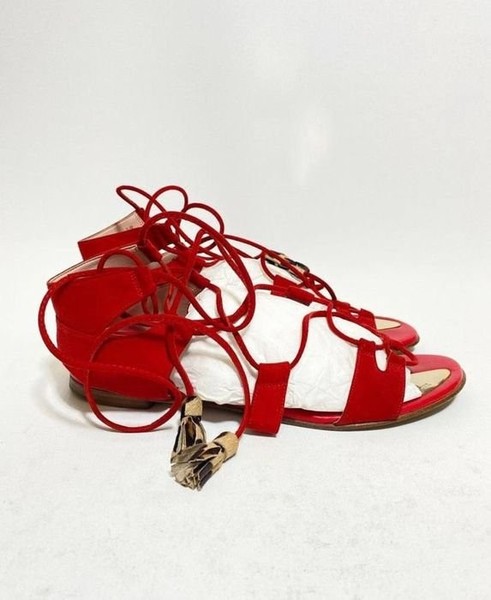 Damen Stuart Weitzman Heels Rot Wildleder 37,5