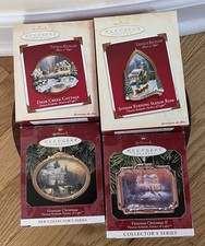 Hallmark Thomas Kinkade Ornaments Keepsake Lot Of 4 Excellent