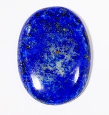 34 Ct 5X22X30 mm Natural Blue Lapis Lazuli Oval Cabochon Gemstone KM-269