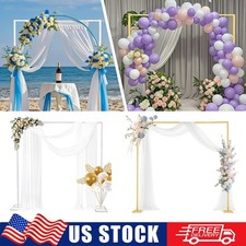 8.2 x 8.2FT Arch Backdrop Stand Garden Square Metal Arch for Wedding Party Decor