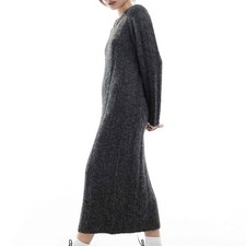 Zara Women’s 5% Alpaca Blue/ cream Blend Sweeter Maxi Dress