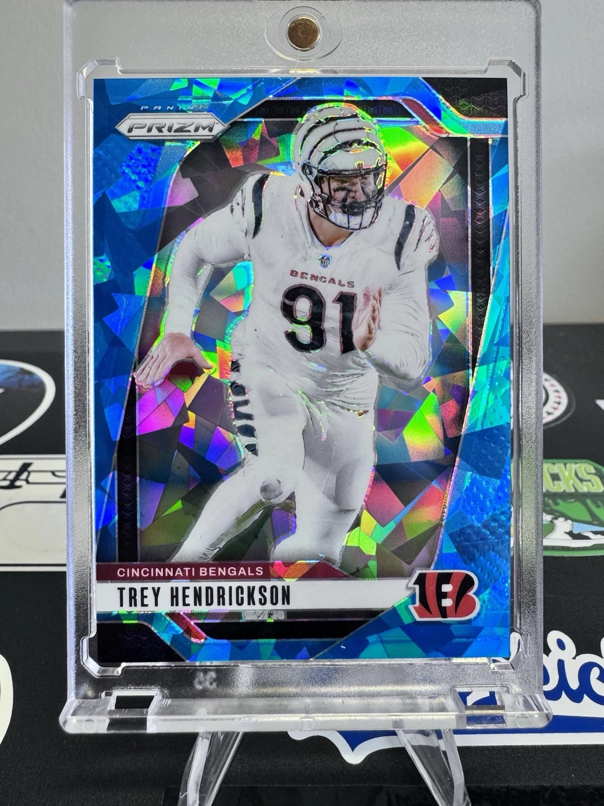 2024 Panini Prizm Trey Hendrickson #59 Blue Ice Prizm /99 CLEAN! Grade?!