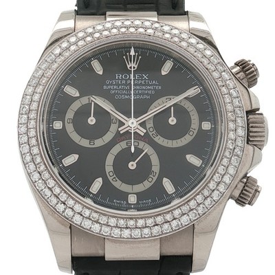 HAU Rolex Daytona Ref 116519 WG mit Brillant Lünette (nachträglich)