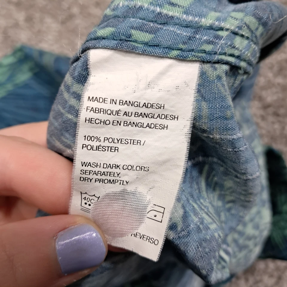 Van Heusen Men's Pair Of Button Up Short Sleeve Shirt Multicolor Large - Image 4 of 4