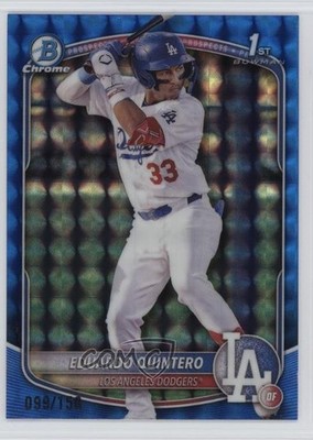 2025 Bowman Chrome Prospects Blue Geometric Refractor /150 Eduardo Quintero y8x