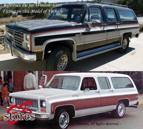 For 1973-1986 Chevrolet C20 C30 K20 K30 Smoke Window Visor Rain Guard 4pcs Set - Picture 8 of 8