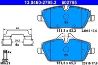 1 X Bremsbelagsatz BremsbeläGe ATE 13.0460-2795.2 FüR Mini