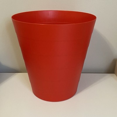 IKEA Fniss Red Waste Bin Trash Garbage Can 3 Gallon Plastic Wastebasket