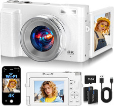 64MP Digital Camera for Photography, 2026 New Wifi 4K Vlog Video Camera for Yout
