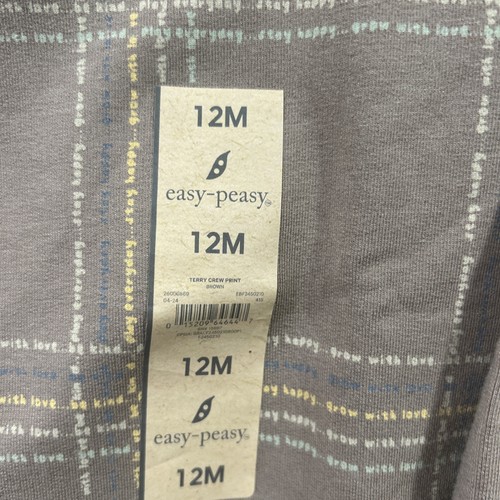Easy Peasy Brown Sweatshirt And Dark Blue Jeans Size 12 M New - Picture 5 of 11