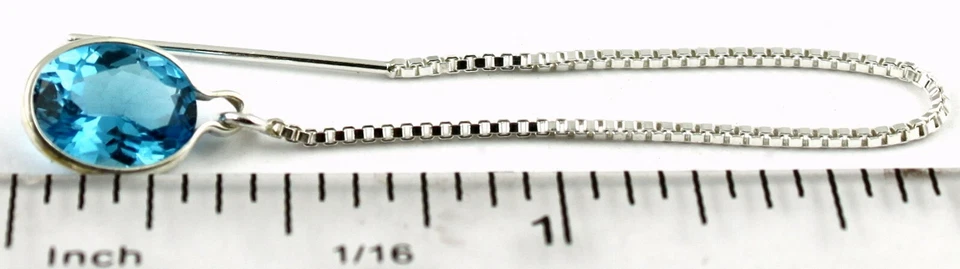 Swiss Blue Topaz, Sterling Threaders, SE005 - Image 3 of 3