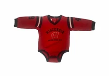 Mighty Mac Sports Bodysuit Baby 6-9 Months Red Wisconsin Badgers NCAA