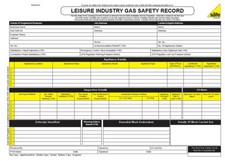 GAS SAFE CERTIFICATE BOOK FOR LEISURE BOAT INSPECTION GASSAFE PAD PN 006