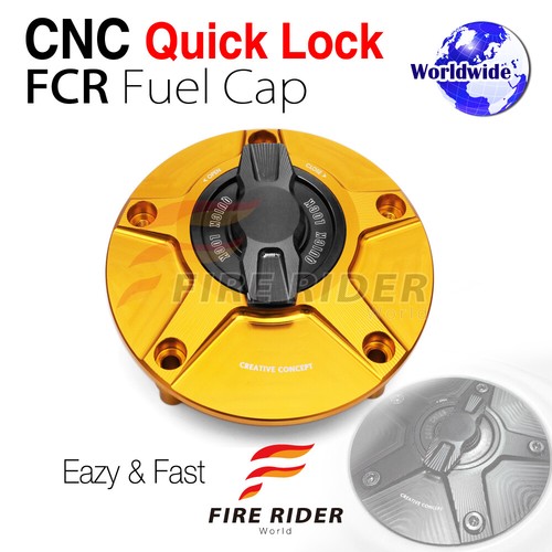 CNC 4Colors Quick Release Gas Fuel Cap For Ducati ST3 Yamaha YZF R1 R6 MV Agusta - Picture 6 of 8