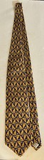 Vintage Art Institute Chicago Museum Souvenir Gold Blue Silk Necktie Tie