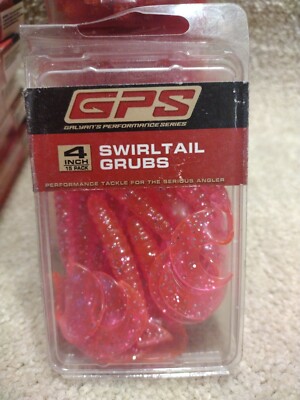 10 Packs Galyan's Performance Series (GPS) 4'' Swirl Tail Grubs 15pcs Ea Fishing 