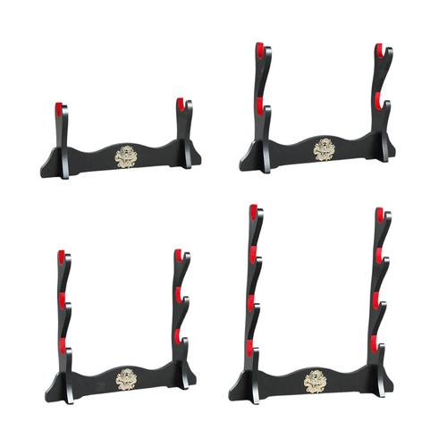 Wandhalter Für Samuraischwerter & Mehr - Stylischer Waffenständer Aus Holz Mit Polster