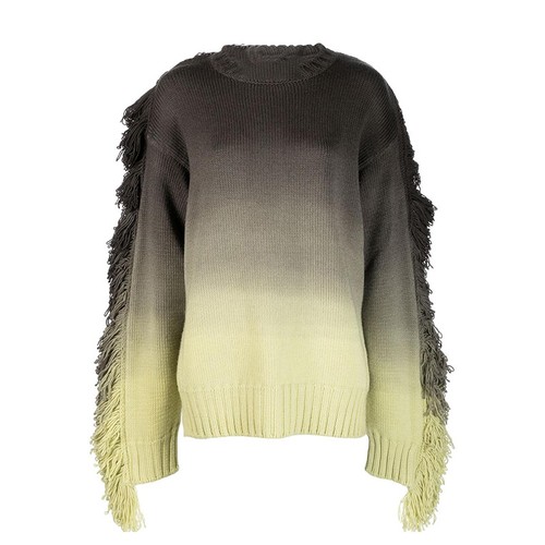 The Attico American Gradual Change Crew Neck Sweater, Loose Knitted Sweater - Picture 21 of 22