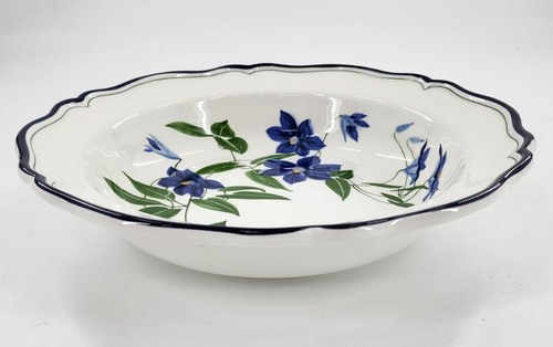 Tiffany & Co. ESTE CERAMICHE Handpainted Serving Bowl Made In Italy Violets 18" - Picture 2 of 6