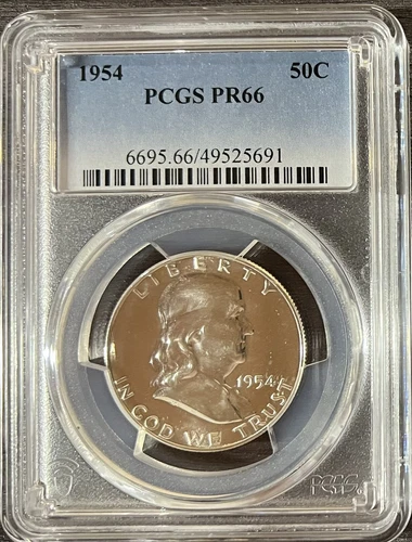 1954 Silver Proof Franklin Half Dollar PCGS PR66