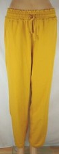 Fashion Nova Mustard Yellow Flat Front Elastic Waist Casual Pants Women's Large 