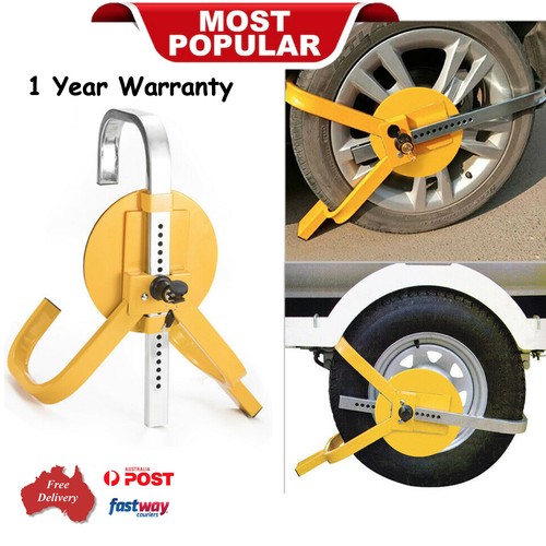 Wheel Defender Lock Clamp Thicken Steel Tyre Lock 13"16'' Car Caravan