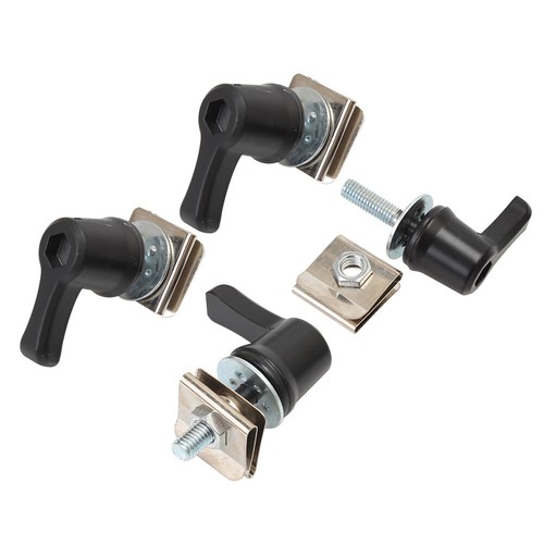 Black Saddlebag Lever Lock Bolts & Nuts Kit Mounting Set for Harley 2001-2023 - Picture 5 of 12