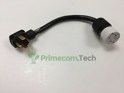 10-30P DRYER PLUG 3-PRONG to L6-30R RECEPTACLE GENERATOR TWIST LOCK ADAPTER