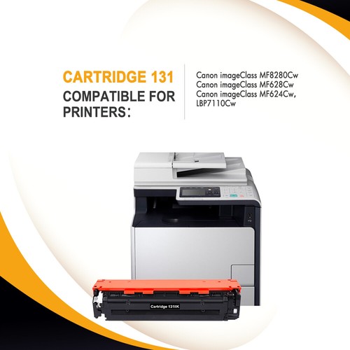 1 Pack Canon 131H Black Toner Compatible for Canon imageClass MF8280Cw MF628Cw - Picture 4 of 9