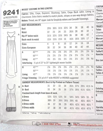Simplicity Pattern 9241 Classic Black Dress Hepburn Golightly Uncut Sz 12-18 - Picture 3 of 4