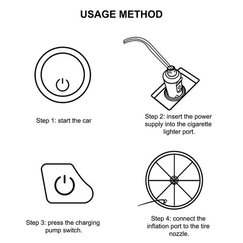 Portable 12V Car Air Compressor Tire Pump Tyre Inflator Auto 150 PSI HEAVY DUTY - Picture 8 of 9