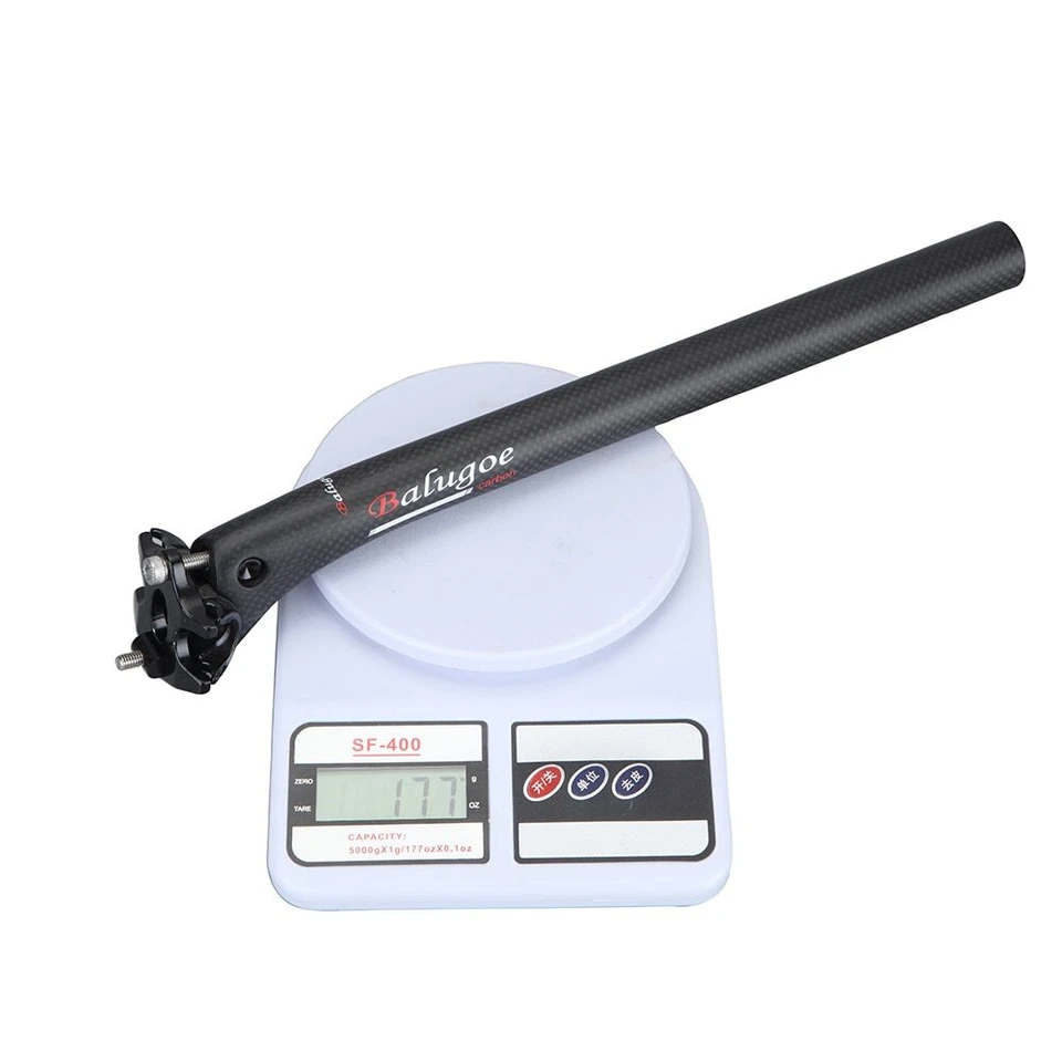 Tubo de tija de sillín de bicicleta MTB de carbono completo de 25,4/27,2/30,8/31,6 mm Foto 2 de 4