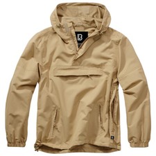 Brandit Summer Windbreaker Adjustable Breathable Mens Mesh Lining Camel