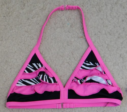 O'RAGEOUS animal print:zebra/cheetah swim bikini top,girl size 4,5,7,8,10,12,14 - Picture 4 of 20