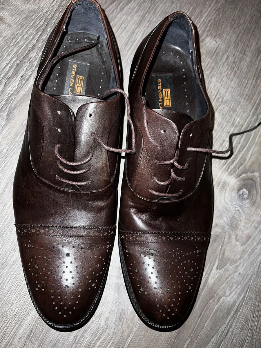 Size 15 Dress Shoes Steven Land Mens SL0014 Leather Dress Shoes