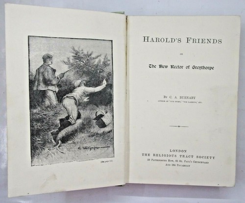 Harold's Friends or The New Rector of Greythorpe by C A Burnaby 1893 inscription - Foto 2 di 10