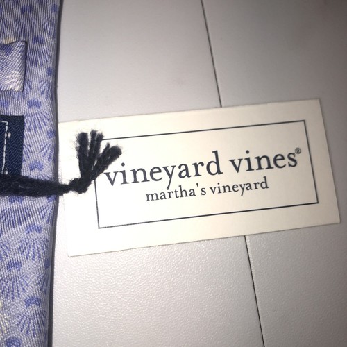 Vineyard Vines Ironstone Designer 100% Silk Purple Abstract Mens Necktie 58” NWT - Picture 9 of 12