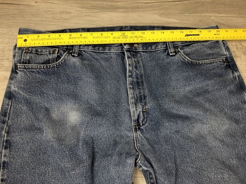 Wrangler Relaxed Fit Jeans 100% Cotton Light Blue Denim Mens Size 42 x 30 - Picture 11 of 12